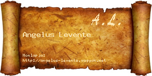 Angelus Levente névjegykártya