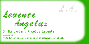 levente angelus business card